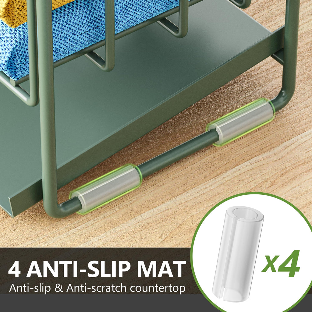 Cisily 2-Tier Kitchen Sink Caddy Organzier Rack with Dish Brush Sponge Holder | Kitchen Sink Countertop Organization Storage,Home Decor Accessories Essentials Stainless Steel