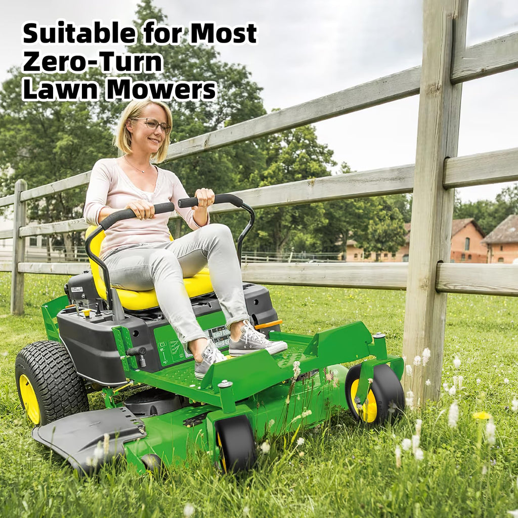 RONPOW 11x4.00-5 Lawn Mower Tires Flat Free and Wheel, 11x4-5 Solid Front Tires for Zero Turn Mower, 350Lbs Load, 3/4", 5/8" and 1/2" Bearings, 3.4"-5.8" Hub for Residential Commercial, 2Pack Gray