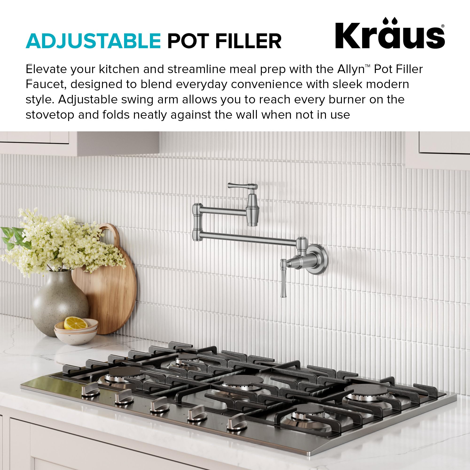 KRAUS Allyn Transitional Bridge Kitchen Faucet with Pull-Down Sprayhead in Brushed Gold, KPF-3121BG