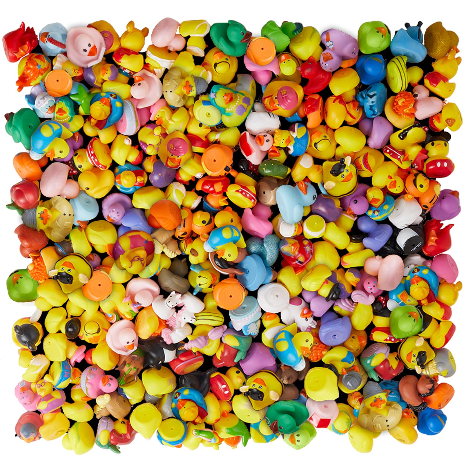 30 Pack Rubber Duck for Jeeps Ducking - 2" Bulk Floater Duck for Kids - Baby Bath Toy Assortment - Party Favors, Birthdays, Bath Time, and More (30 Varieties)