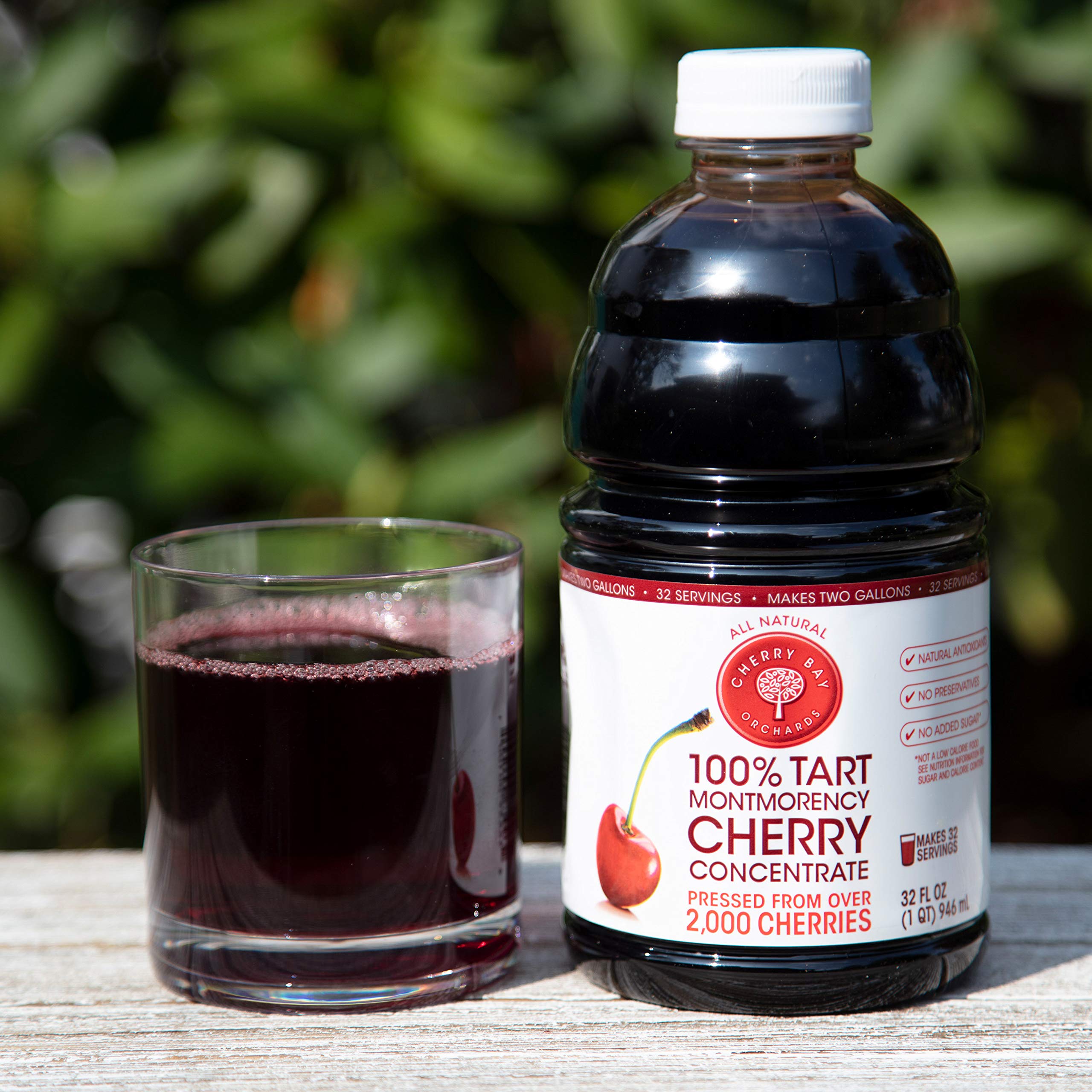 Cherry Bay Orchards Tart Cherry Concentrate - All Natural Juice to Promote Healthy Sleep, 16oz Bottle - Gluten Free, Natural Antioxidants, No Added Sugar or Preservatives