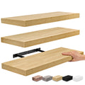 Sorbus Floating Shelves for Wall - 24" Bathroom Shelves, Wall Decor for Bedroom, Kitchen, Living Room, Home Decor & Book Storage - Mounted Floating Shelf with Invisible Brackets (Black, 2 Pack)