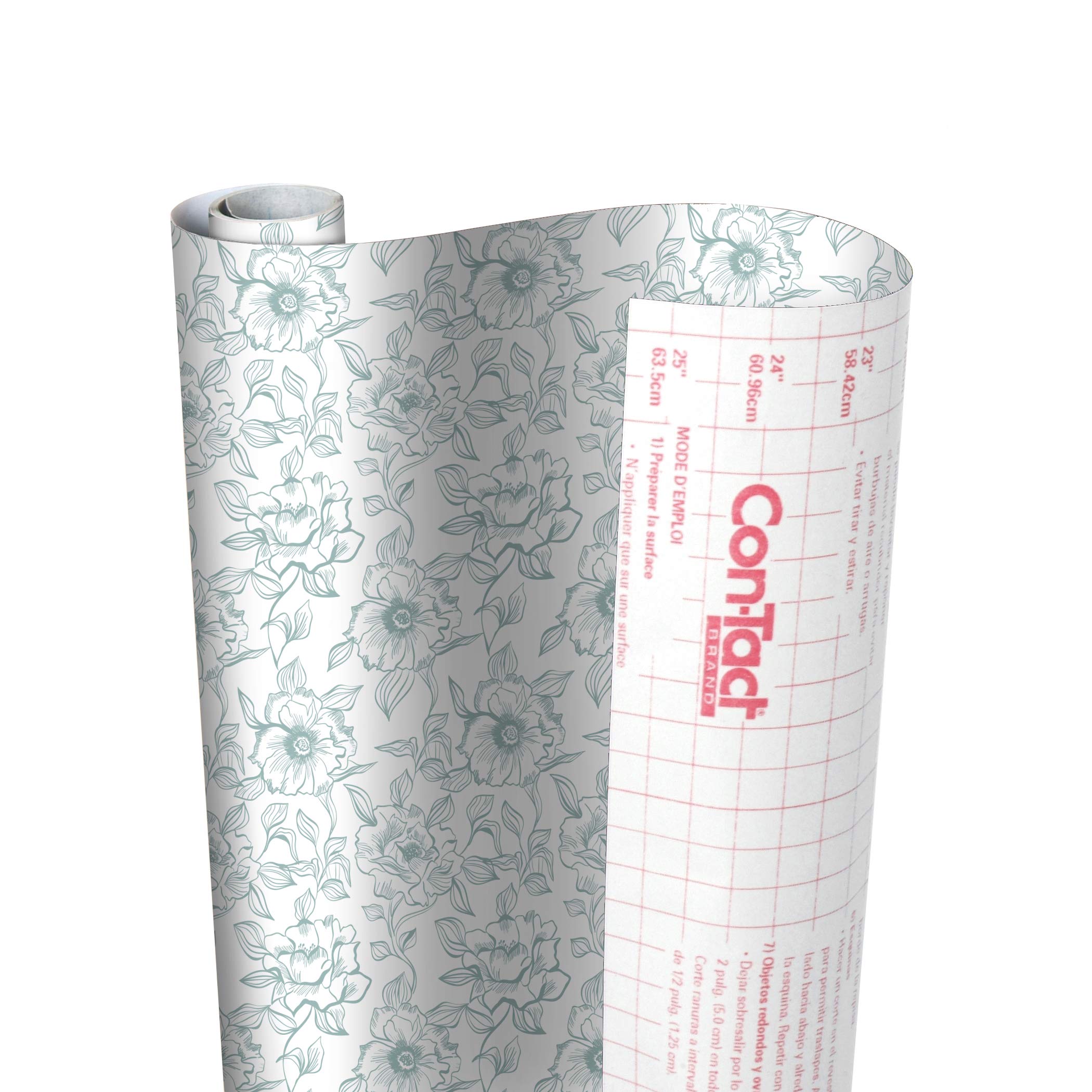 Con-Tact Brand Creative Covering, Self-Adhesive Shelf Liner, Multi-Purpose Vinyl Roll, Easy to Use and Apply, 18'' x 50', Abby Sage