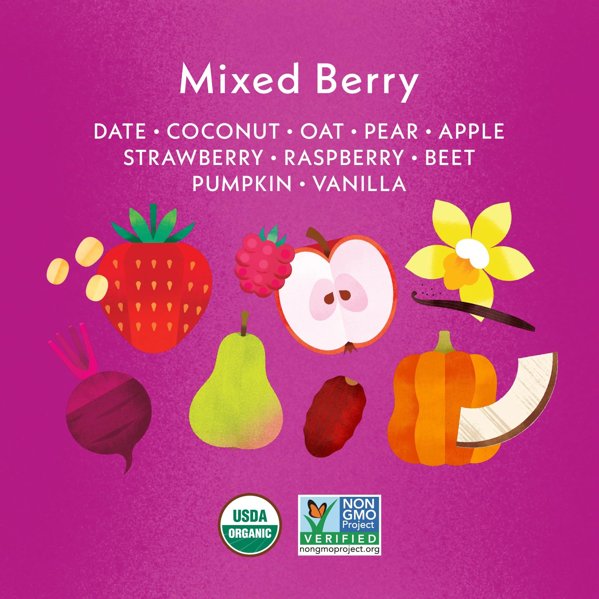 Once Upon A Farm Soft-Baked Bars, Apple & Oat, Kosher, USDA Certified Organic, Non-GMO, 4 Count, 4.8 Ounce (Pack of 8)