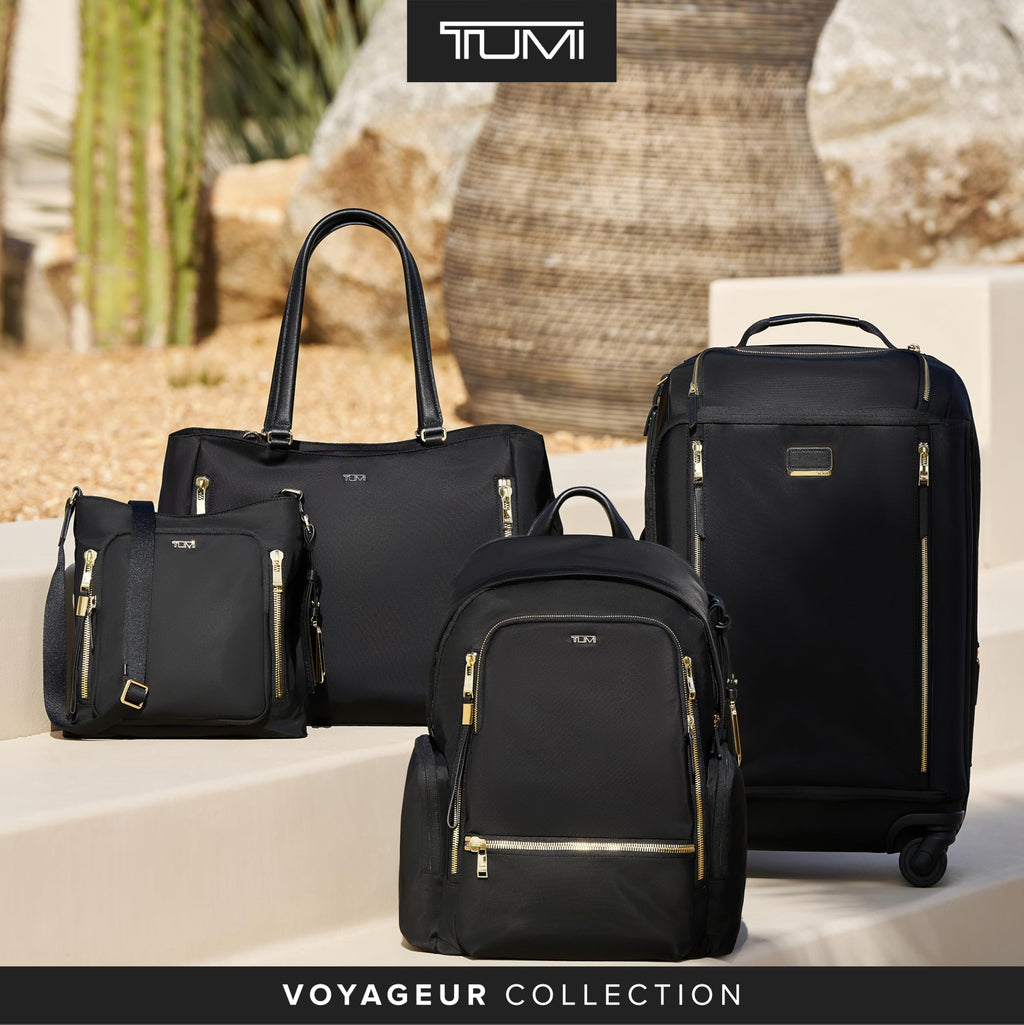 TUMI - Voyageur Celina Backpack - Women's Work and Travel Bag - 16.0" X 10.6" X 6.5" - Holds Up to 16" Laptop - Black & Gold Hardware