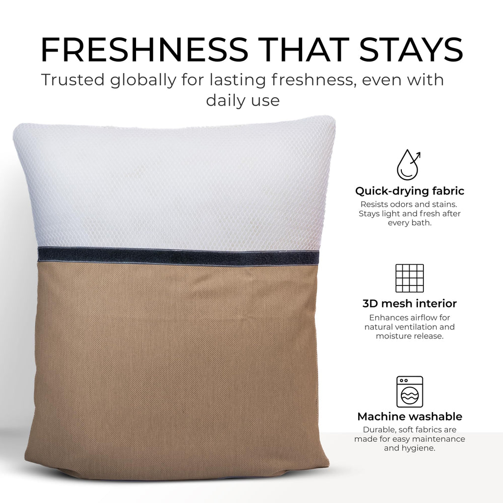 Luxury Bath Pillow for Tub - Thick and Comfortable Bathtub Pillow Support for Head and Neck and Back - Washable Quick-Drying Bath Pillows - Bath Cushion for Home Spa - Fits Any Bathtub - Dark Gray