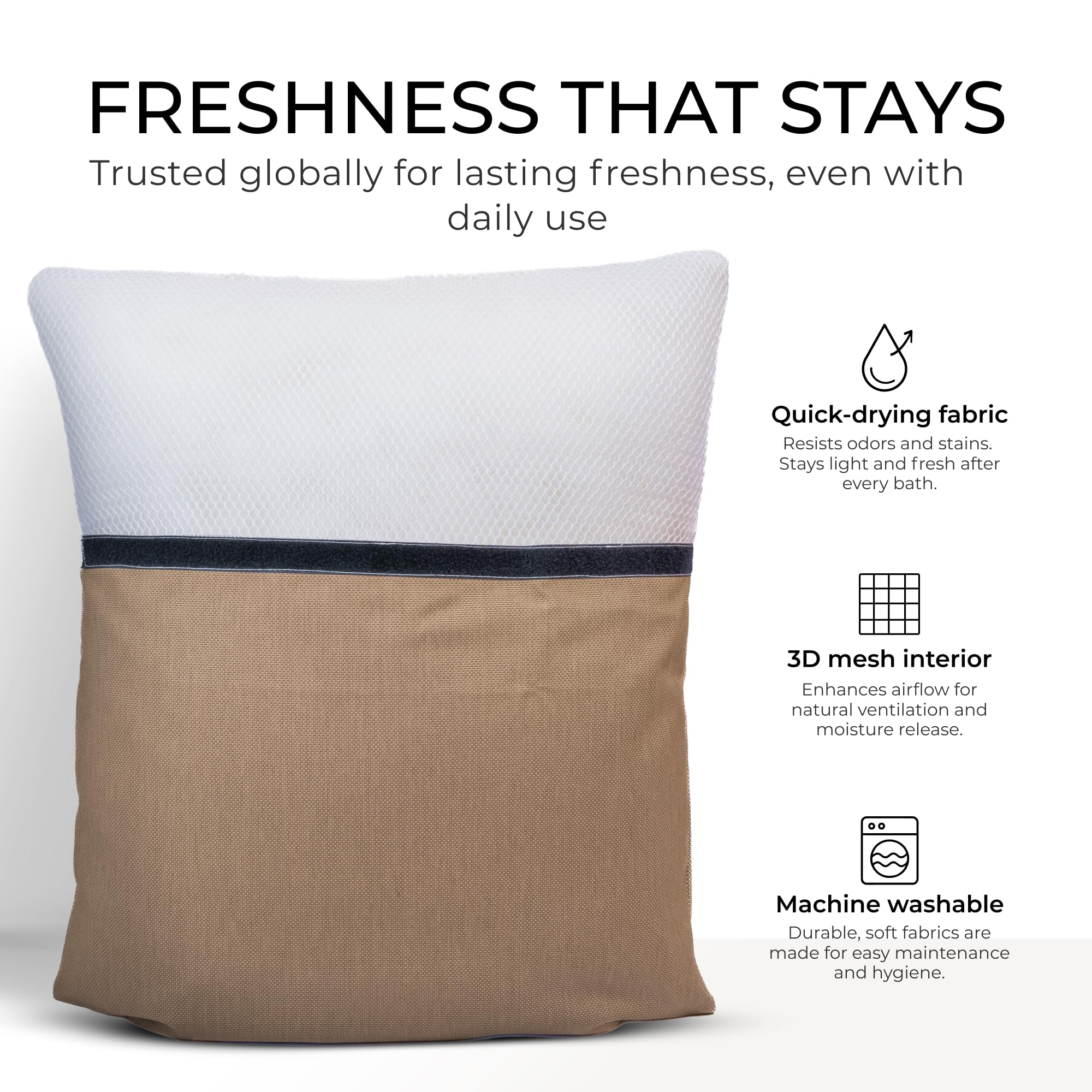Luxury Bath Pillow for Tub - Thick and Comfortable Bathtub Pillow Support for Head and Neck and Back - Washable Quick-Drying Bath Pillows - Bath Cushion for Home Spa - Fits Any Bathtub - Dark Gray
