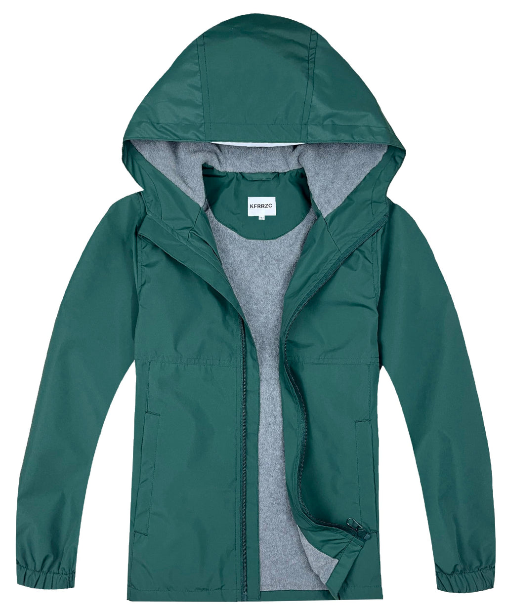 Boys Girls Rain Jackets Waterproof Hooded Fleece Raincoats Lightweight Windbreakers for Kids