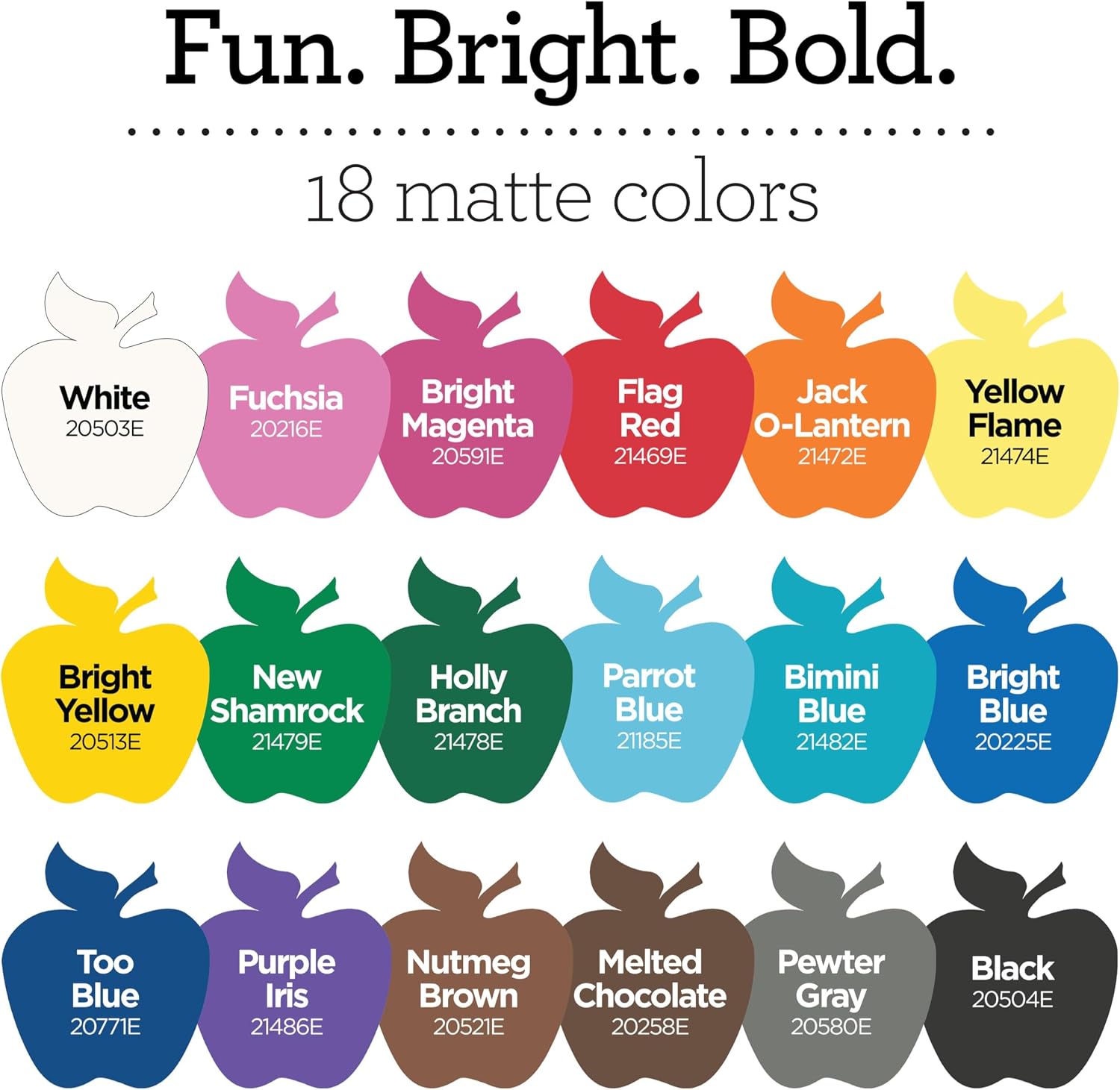 Apple Barrel Acrylic Craft Paint Set, Perfect for Arts & Crafts, 2 fl oz Each, 18 Assorted Matte Colors, 18 Count