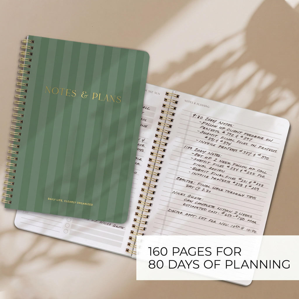 Beautiful Daily Planner And Notebook With Hourly Schedule - Aesthetic Spiral To do List Notepad to Easily Organize Your Tasks And Appointments - Stylish Book And School Or Office Supplies