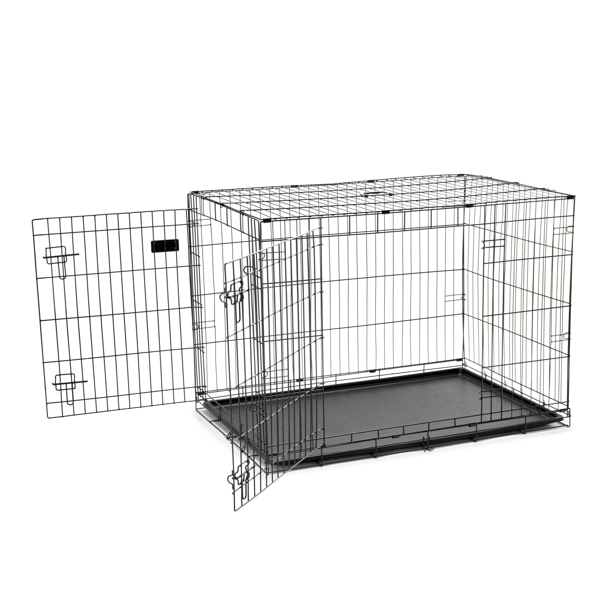 Carlson Secure and Compact Double Door Metal Dog Crate, Medium with Divider Panel