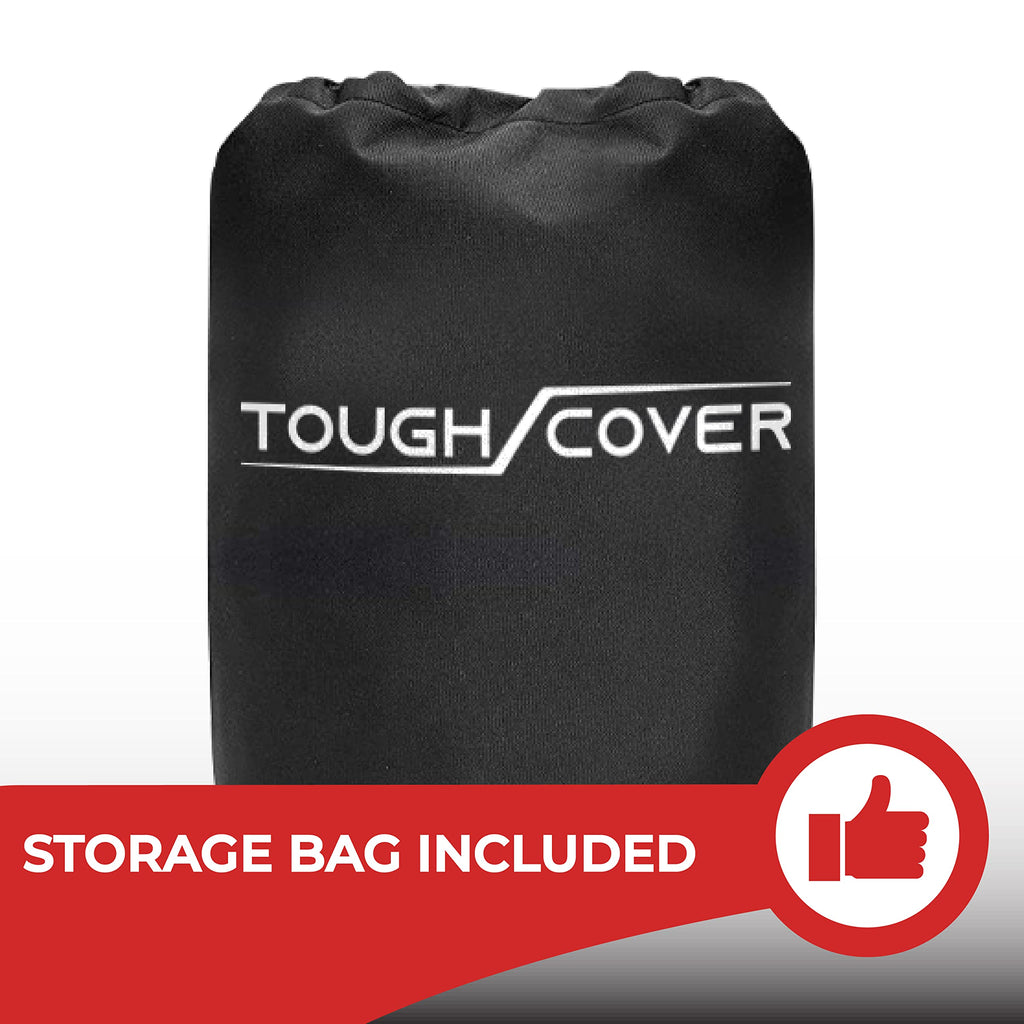 Tough Cover Basic Edition ATV Cover, Heavy Duty 210D Marine Grade Fabric, Quad Cover for Kawasaki, Honda, Polaris, Yamaha, and More. Protection Against Water, Wind, UV. 4 Wheeler Accessories (Black)