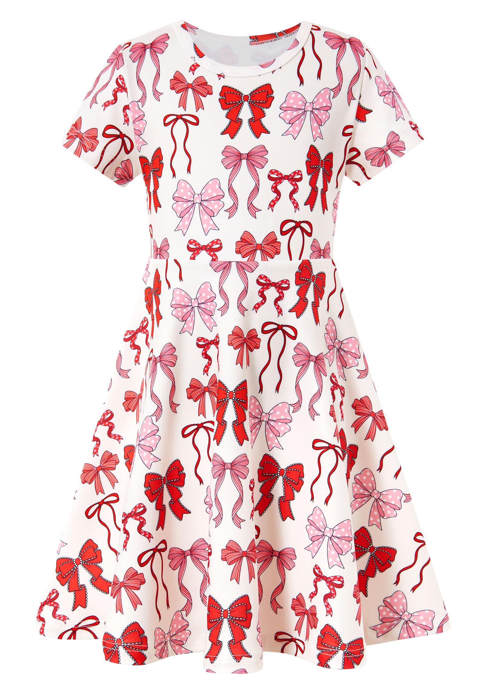 ALISISTER Little Girls Dress Short Sleeve Toddler Summer Sundress 2-9T