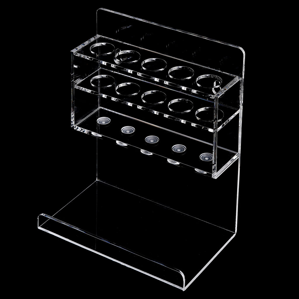 MyGift Dry Erase Marker Holder 10 Slots Whiteboard Marker Holder for Wall Dry Erase Eraser Holder Wall Mount Black