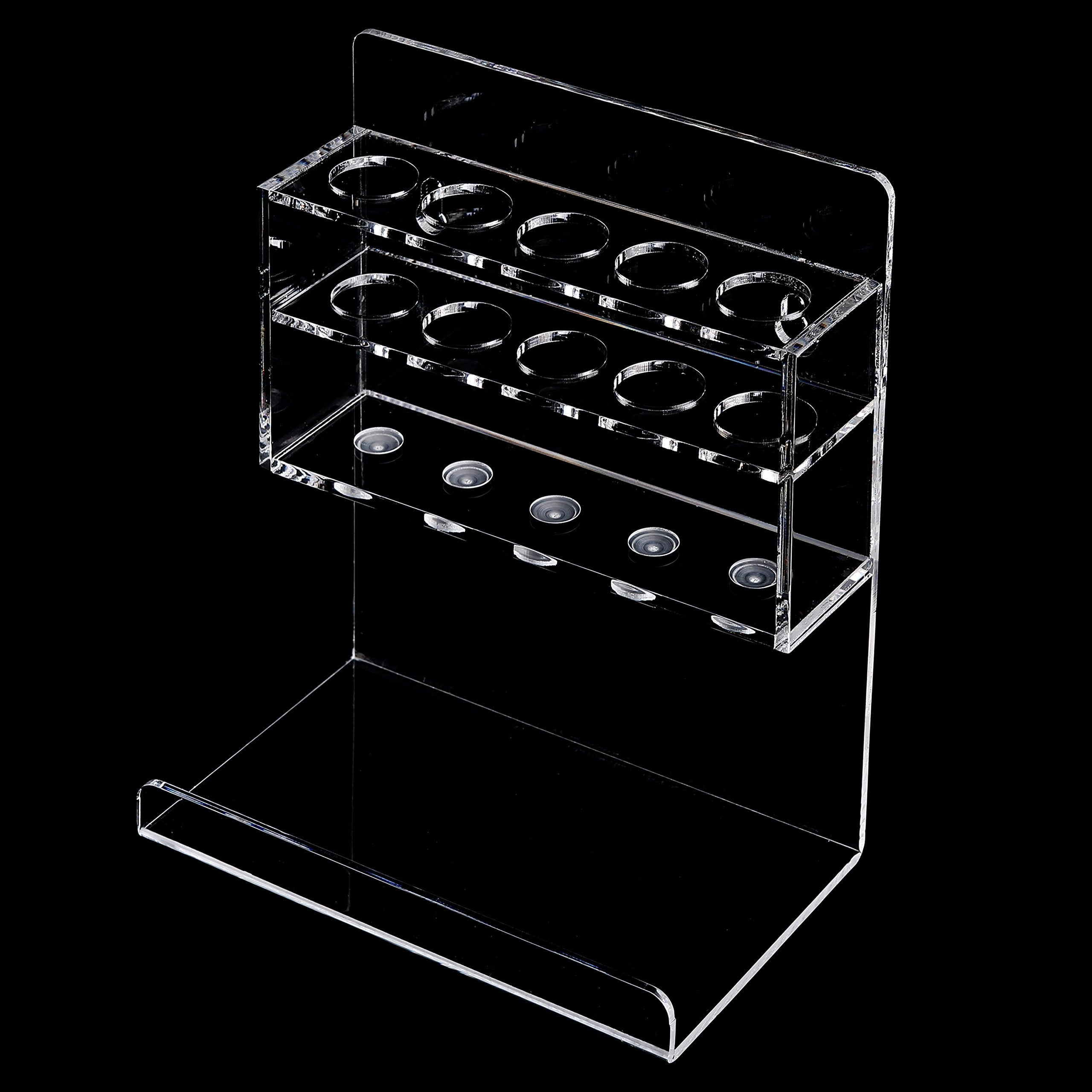 MyGift Dry Erase Marker Holder 10 Slots Whiteboard Marker Holder for Wall Dry Erase Eraser Holder Wall Mount Black