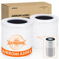 AIRROMI A2001 HEPA Air Purifier Replacement Filter, 3-In-1 Original Filter, Remove 99.97% of 0.3 Micron Particle 2 Pack White Activated Carbon