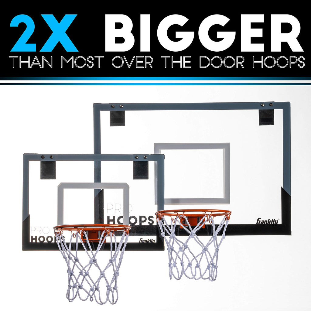 Franklin Sports Mini Basketball Hoops-Indoor Over The Door Mini Hoop+Basketball Sets-Perfect Accessory for Bedroom+Office