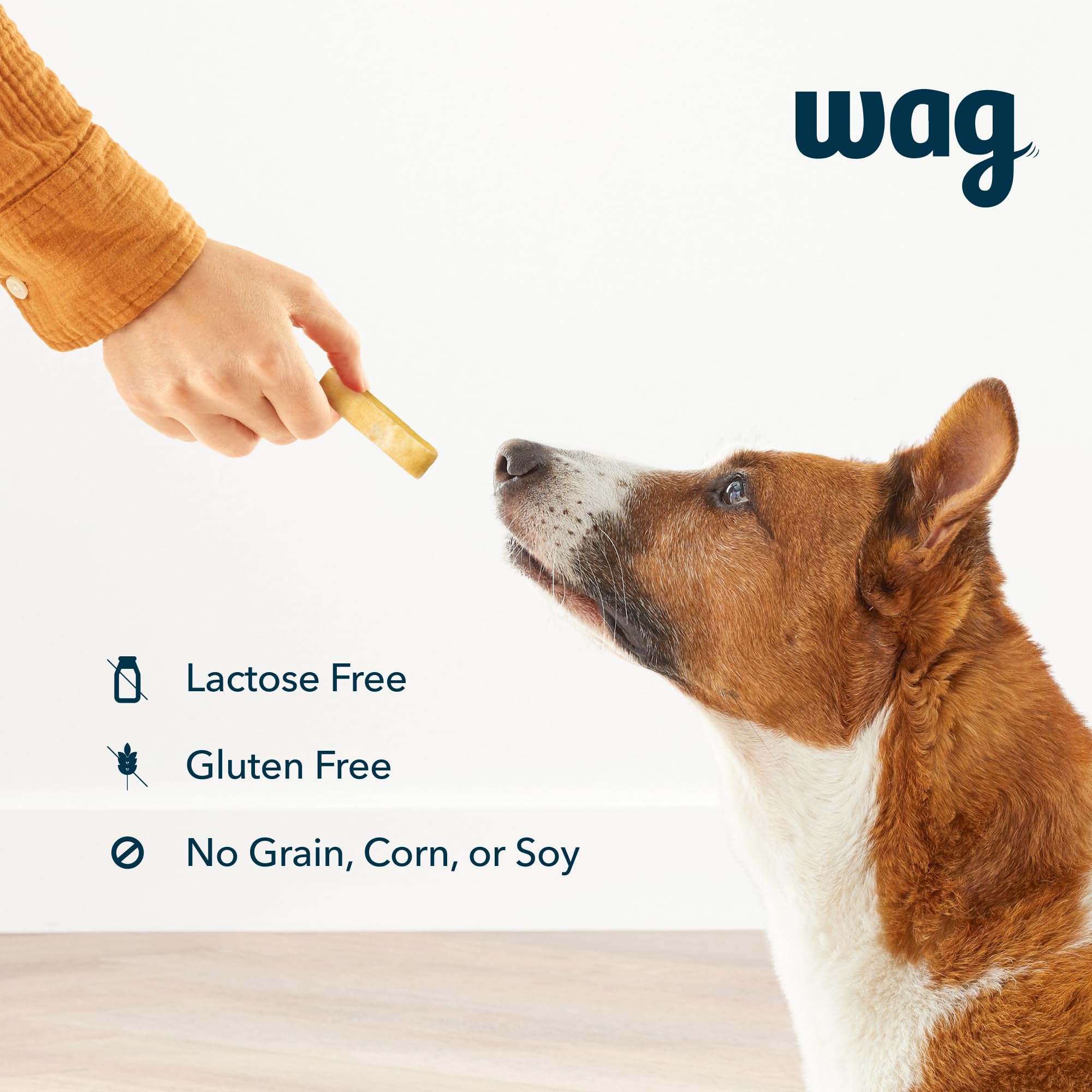 Amazon Brand - Wag Yak Cheese Himalayan Dog Chews, Dog Treats for Small Size Dogs, All Natural, High Protein for Aggressive Chewers, 15lbs and Smaller, 3 Count, 3.3 oz