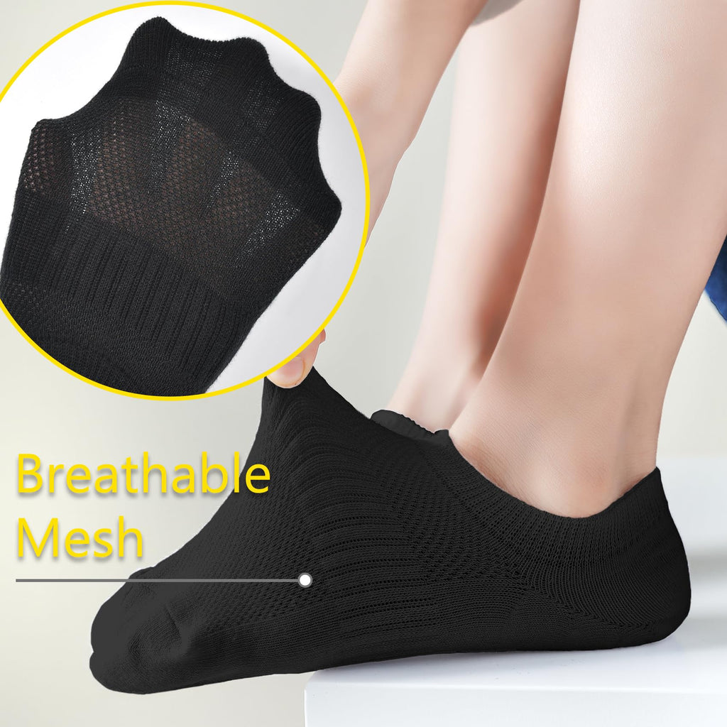 No Show Cotton Socks for Girls and Boys - Low Cut, Breathable, Non-Slip Short Socks for Kids - 5/10 Pairs