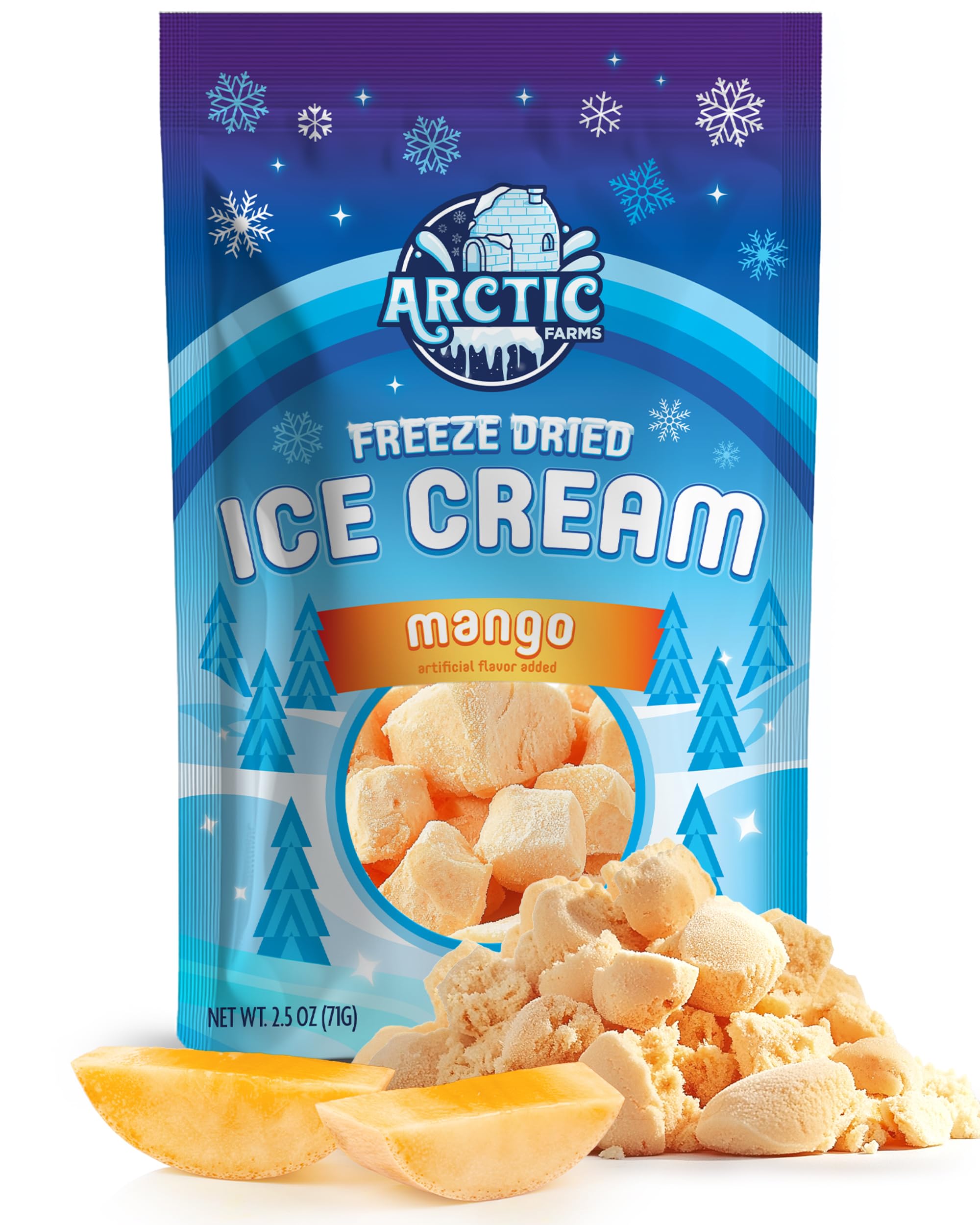 Arctic Farms Freeze Dried Ice Cream Bits Bagged and Boxed - Does Not Melt (1lb, S'mores)