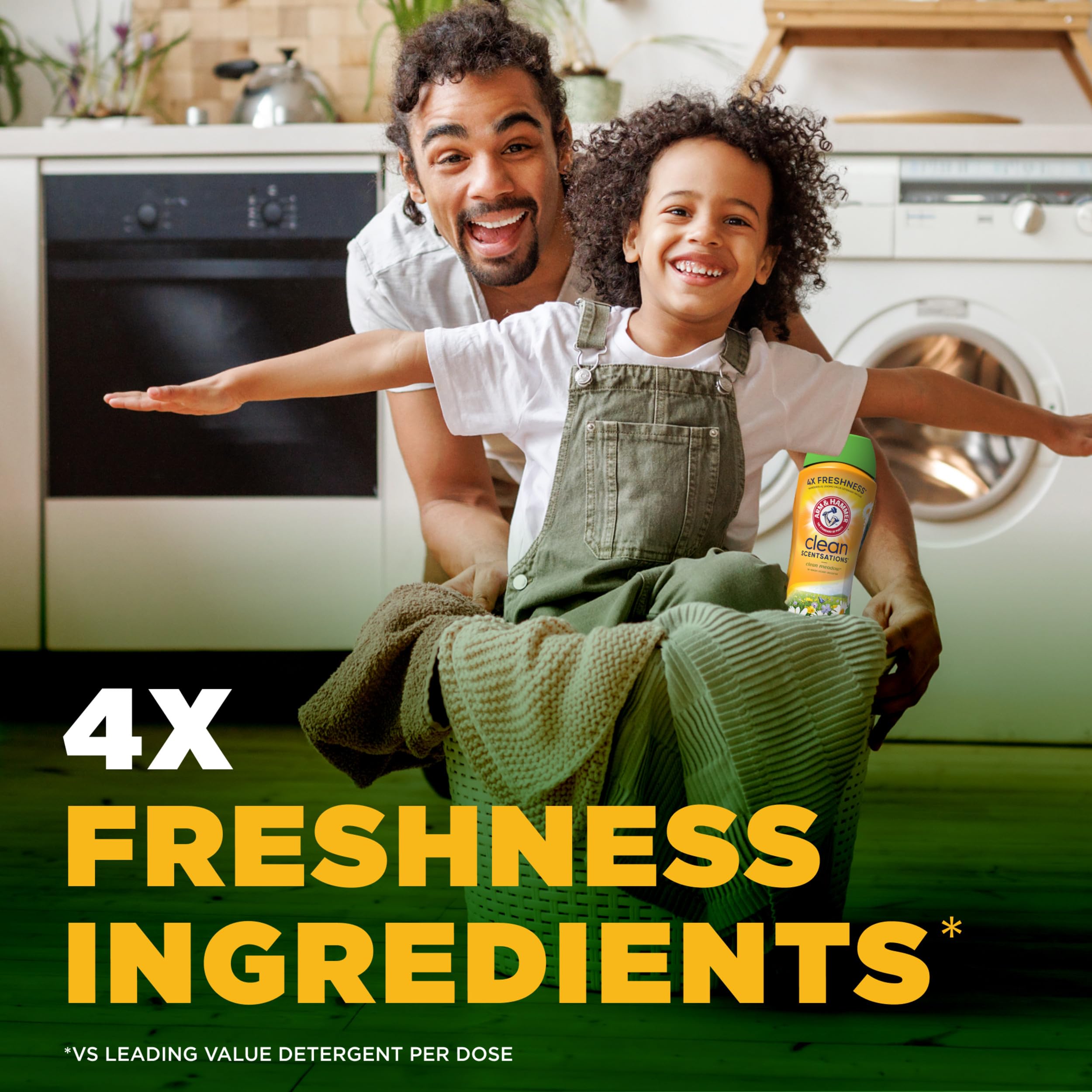ARM & HAMMER Clean Scentsations In-Wash Scent Booster, Laundry Scent Booster Clean Meadow scent, 24 Oz