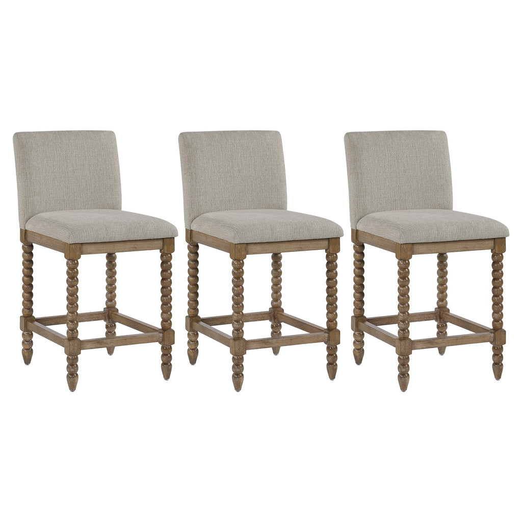 DUHOME Spindle Counter Stool with Padded Spring Seat,Wooden Bar Stools Farmhouse 26 Inch Counter Height Stools Chairs with Spindle Back for Kitchen Island