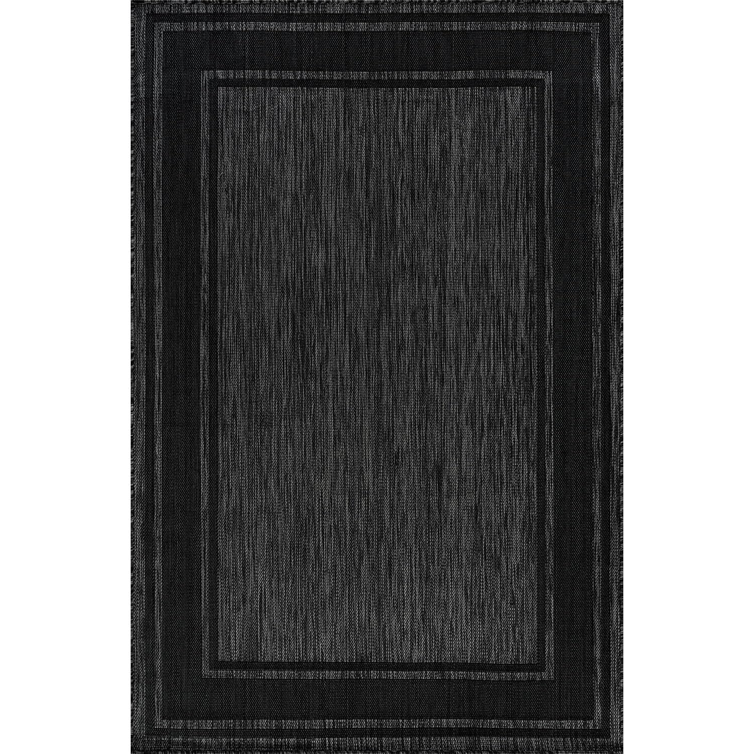 Beverly Rug Outdoor Rug 5x7 Modern Bordered Area Rugs for Indoor and Outdoor Patio Deck Porch Garden Waterproof Weather Sun Resistant Washable Outside Carpet (5 x 7 Beige)