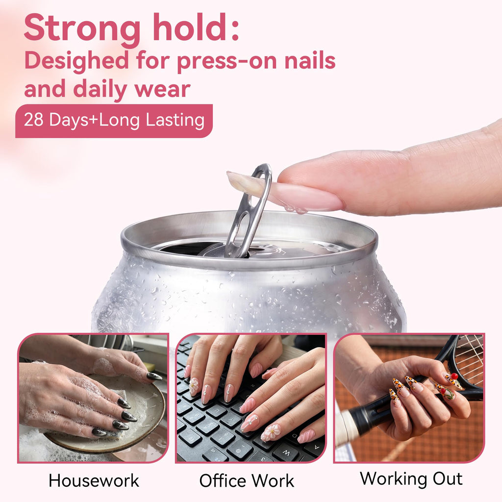 Makartt Rhinestone Glue for Nails: Super Strong Gel Nail Glue for Nail Charms Gems Decorations, 3D Gel Nail Art Bling Jewel Diamonds for Salon & DIY Manicure, 30ML UV Lamp Cured Need Beauty Gifts