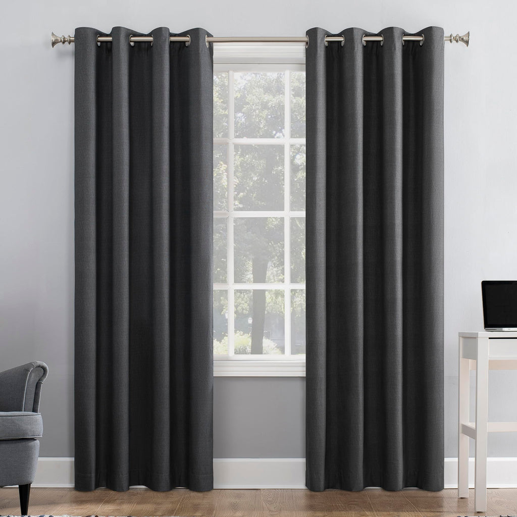 Sun Zero Columbia Thermal Insulated 100% Blackout Grommet Curtain Single Panel, 50" x 63", Cedar Orange