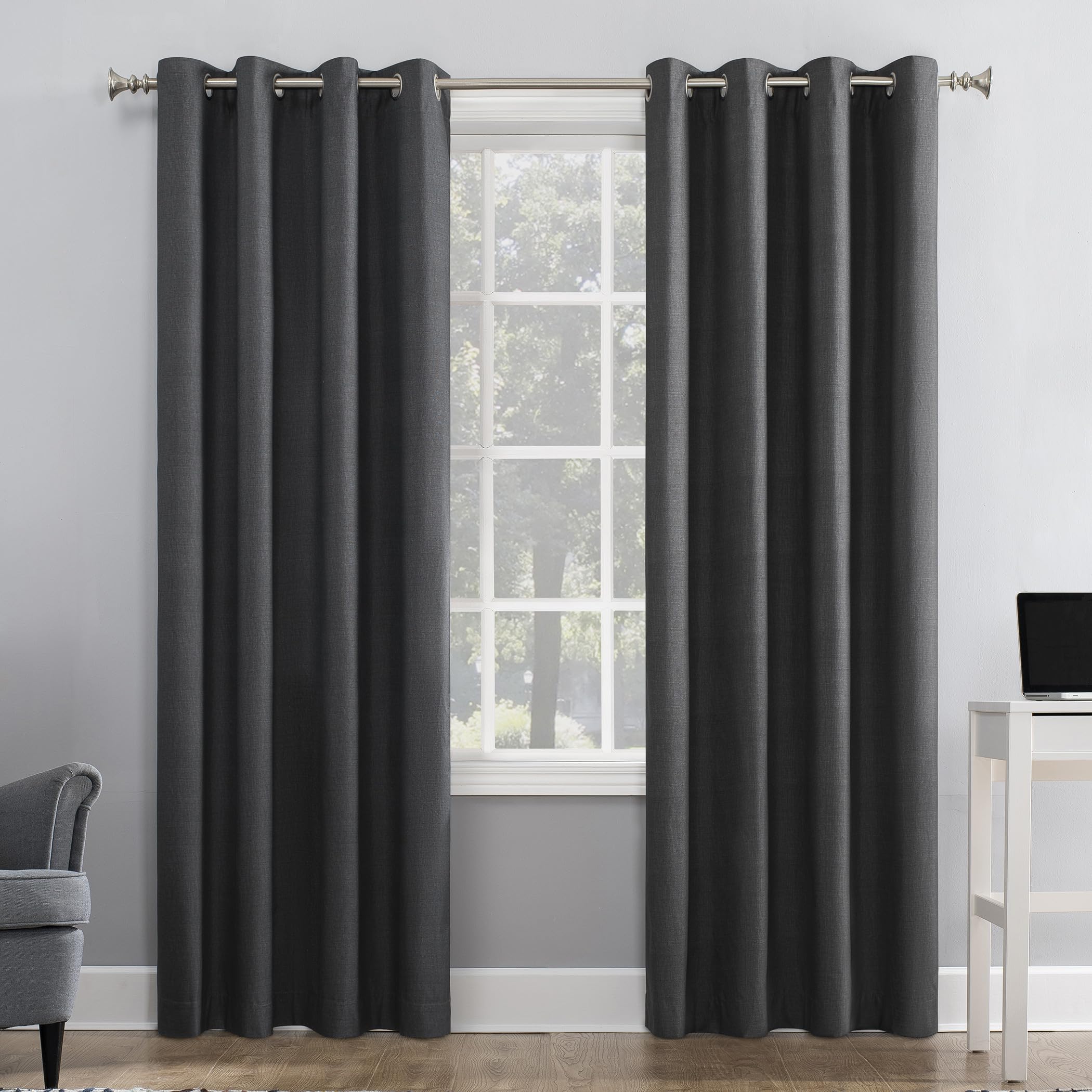 Sun Zero Columbia Thermal Insulated 100% Blackout Grommet Curtain Single Panel, 50" x 63", Cedar Orange