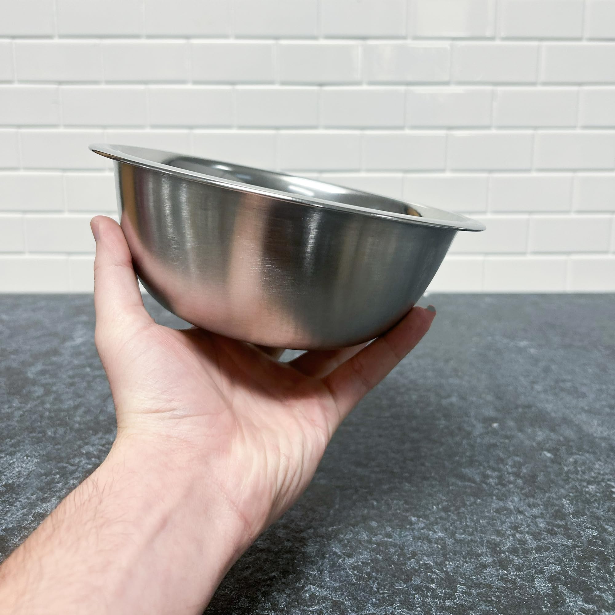 Chef Craft Brushed Mixing Bowl, 1.5-Quart, Stainless Steel