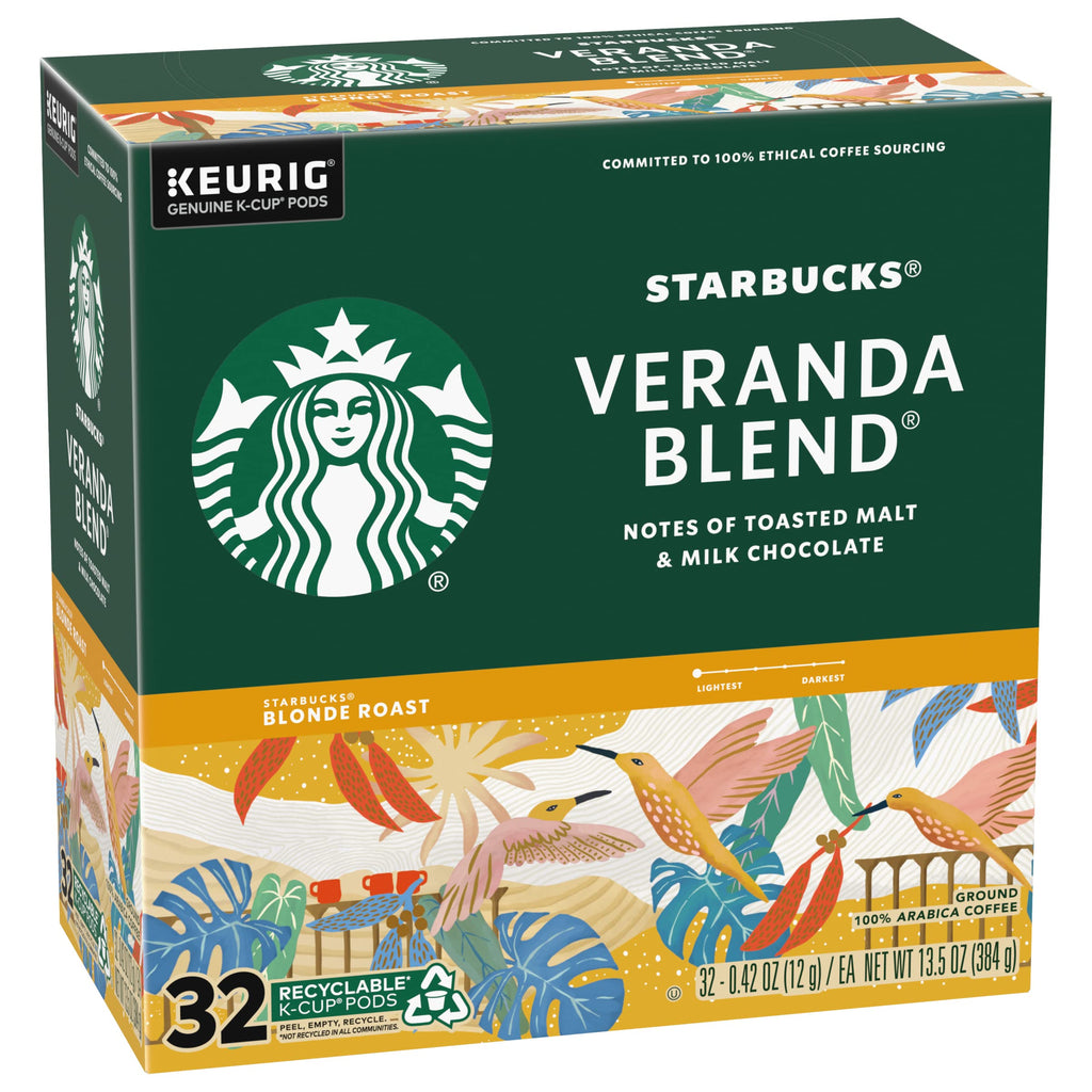 Starbucks K-Cup Coffee Pods, Starbucks Blonde Espresso Roast Hot or Iced Coffee, 22 Keurig Pods