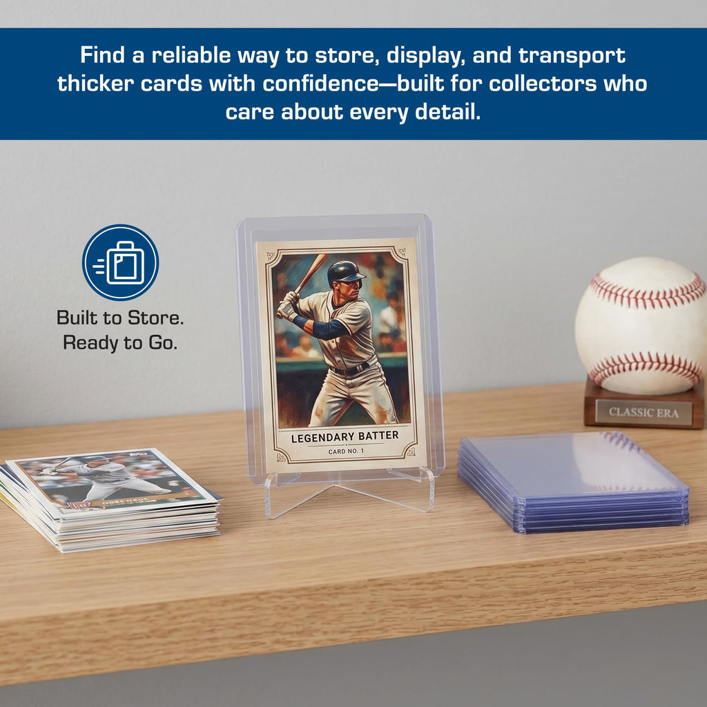BCW 108 PT. Thick Card Topload Holder - Pack of 1 | Durable Rigid PVC Toploader | Toploaders for Memorabilia, Jersey, Patch, and Relic Cards