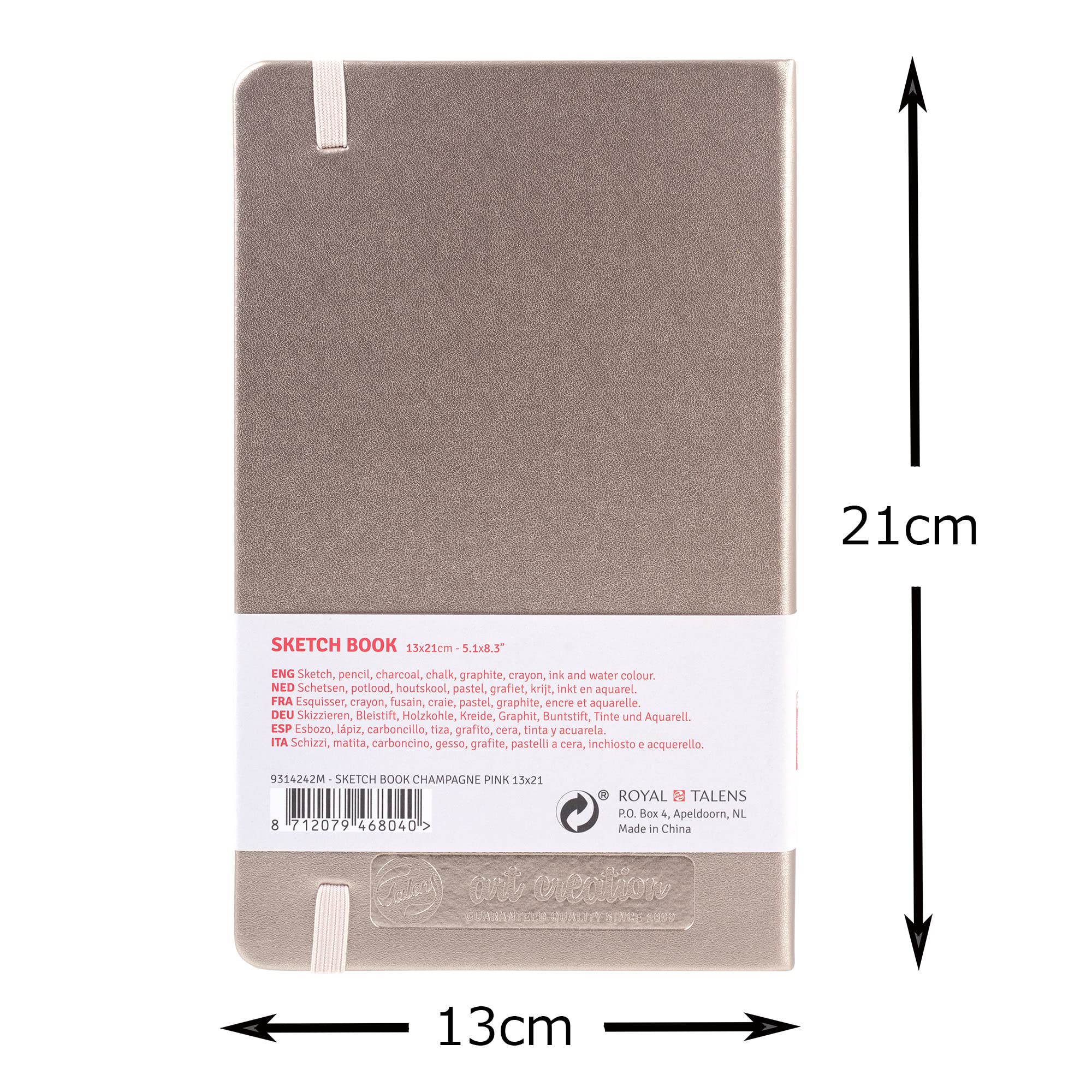 Talens Art Creation Sketchbook 80 Sheets, 13 cm x 21 cm, Black