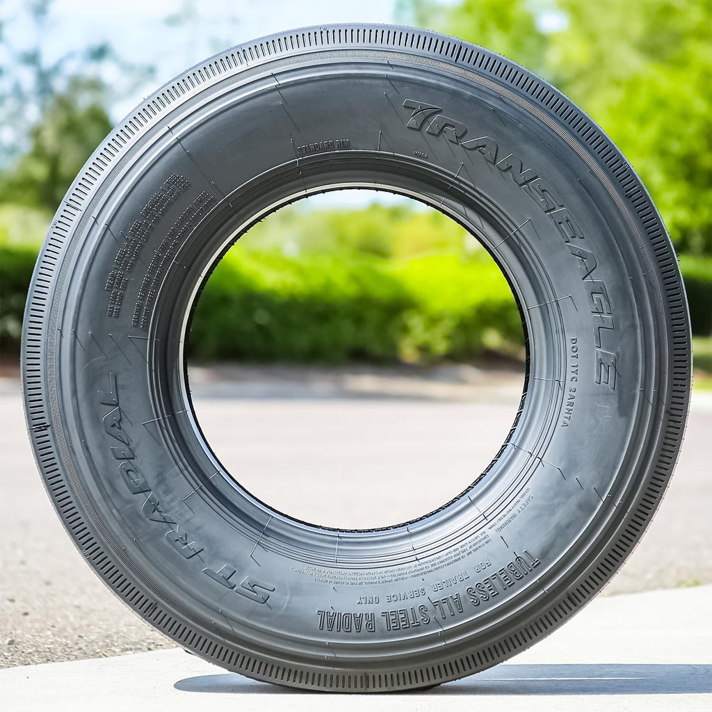 Set of 4 (FOUR) Transeagle ST Radial Premium Trailer Radial Tires-ST225/75R15 225/75/15 225/75-15 121/117M Load Range F LRF 12-Ply BSW Black Side Wall