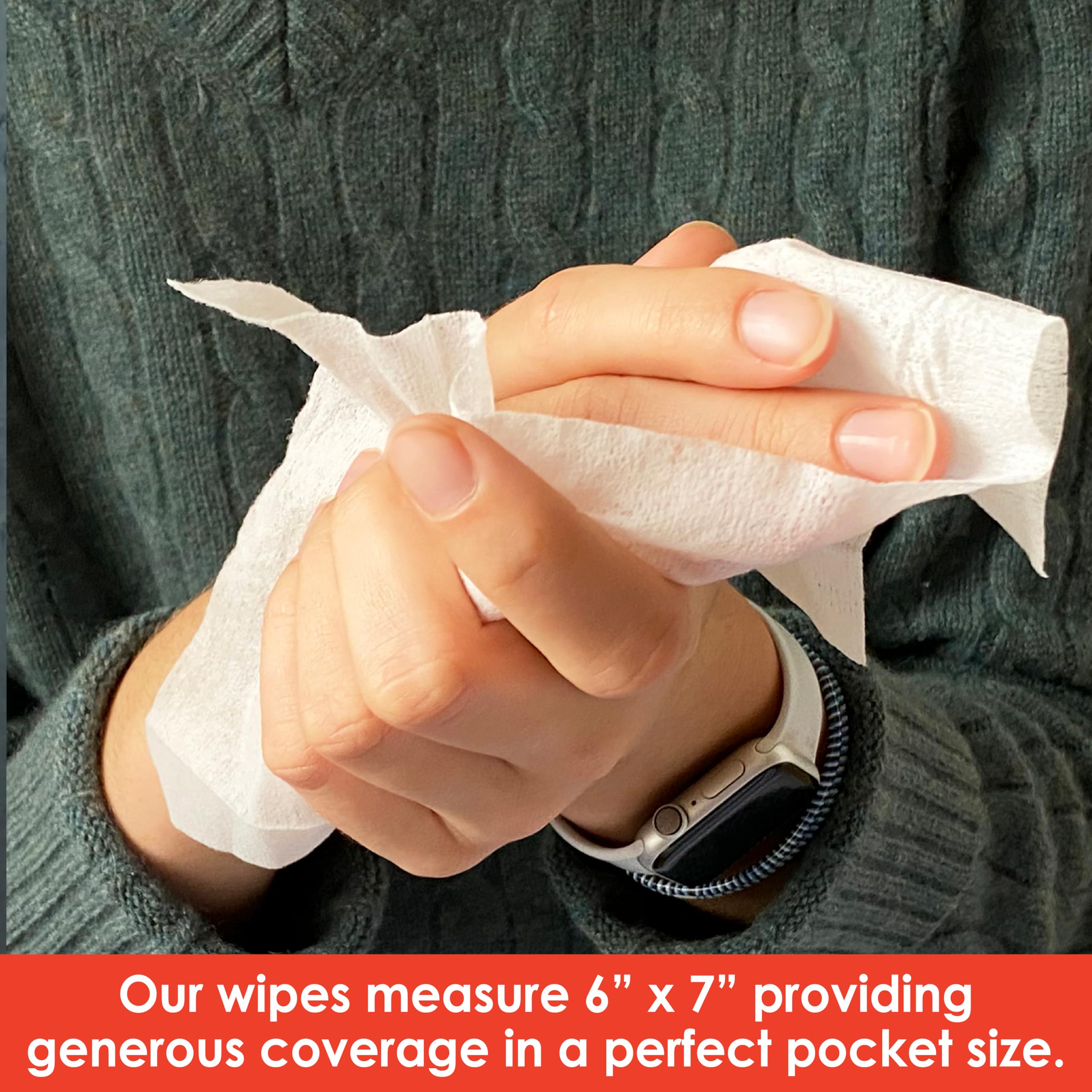 NEATwipes Hand Sanitizing Wipes | Travel Size | Disposable Wet Wipe & Biodegradable | Fresh Citrus Essential Oil | Soothing Aloe Vera | 24 Individually Wrapped Wipes