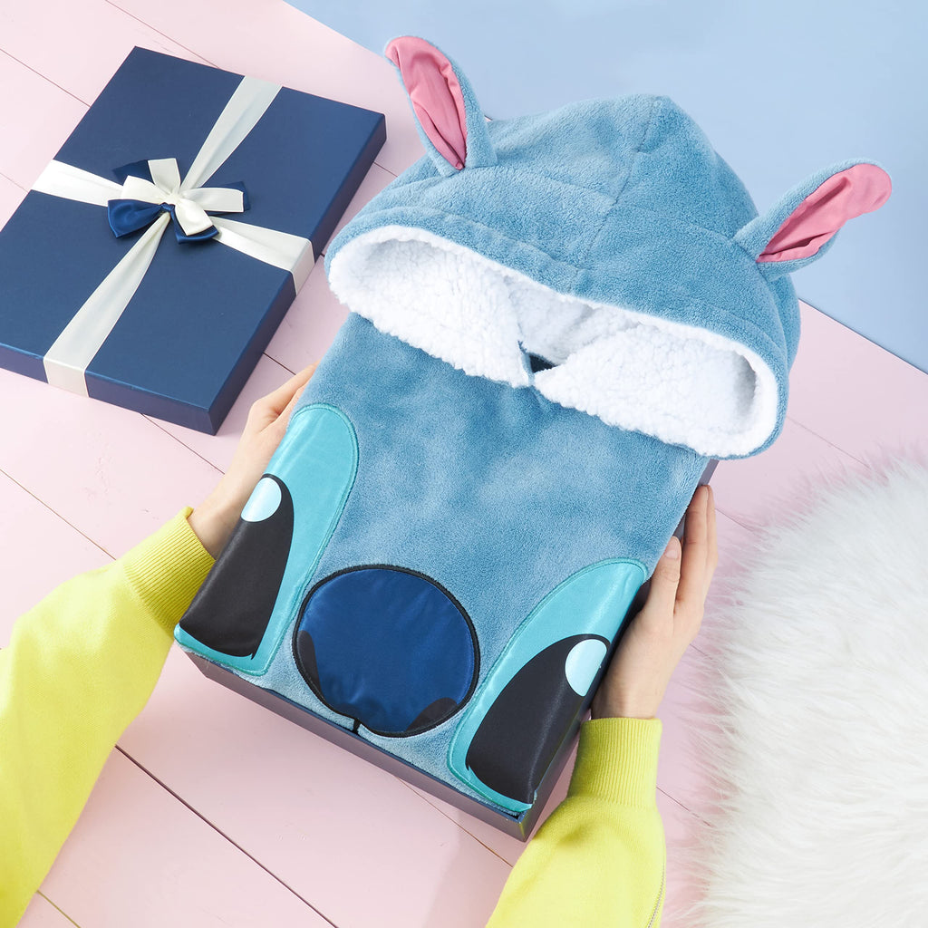 Disney Stitch Blanket Hoodie for Kids Cozy Fleece Wearable Blanket Stitch Gifts