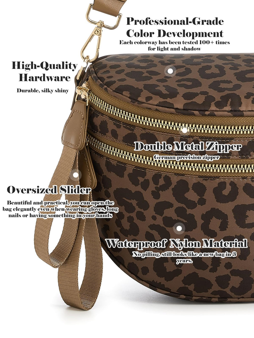 Pure Colour Crossbody Bag Bum Bag for Women,Spacious Purse Fanny Packs Belt Bag,Oversized Bum Bag (Bean Green Leopard Print Bum Bag)