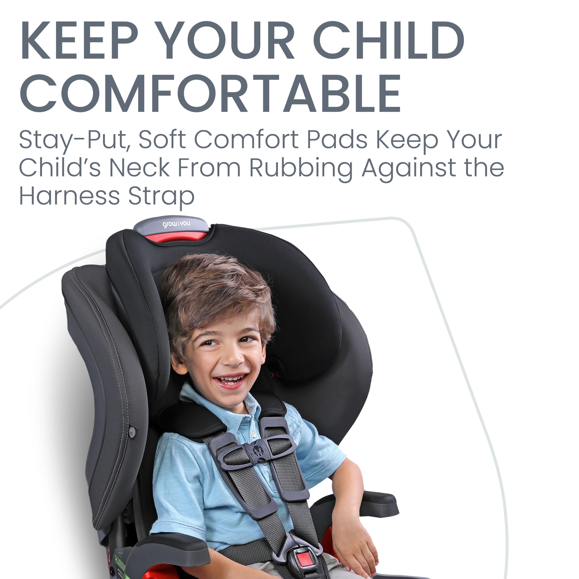 Britax Grow with You ClickTight Harness-2-Booster Car Seat, 2-in-1 High Back Booster, Black Contour