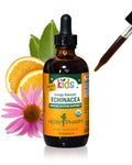 Herb Pharm Kids Echinacea Extract Alcohol-Free Certified Organic Liquid Herbal Supplement for Kids, Immune Support Drops for Toddlers & Children, Non-GMO, Vegan, Echinacea Purpurea Root, 1 fl oz