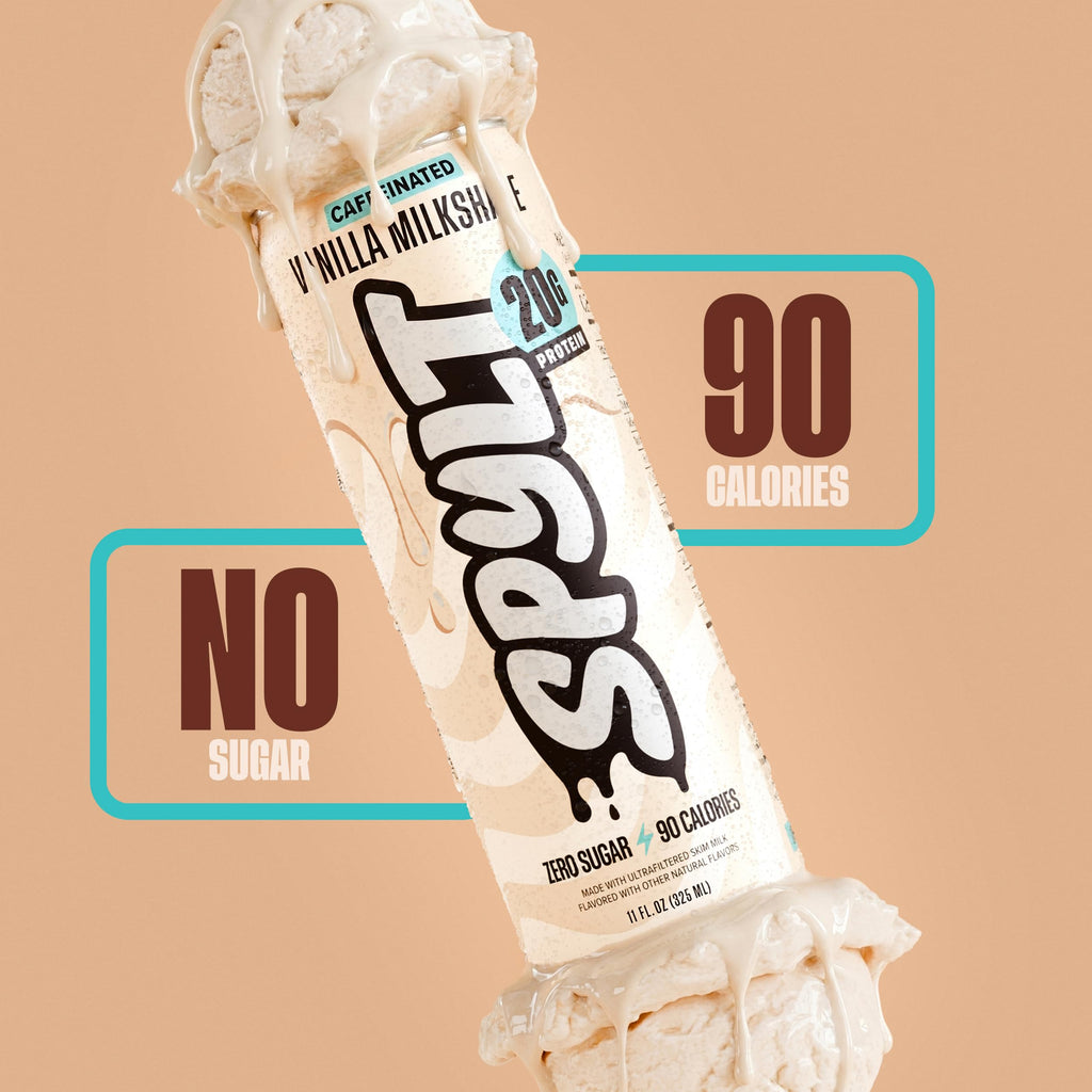 Spylt High Protein Milk - 6 Flavor Variety Pack with 60mg Caffeine & 20g Protein - 90 Calories, Ready to Drink, Sugar Free, Lactose Free Milk, Perfect for Workout Recovery & Afternoon Pick Me Up - 12 Count - Packaging May Vary