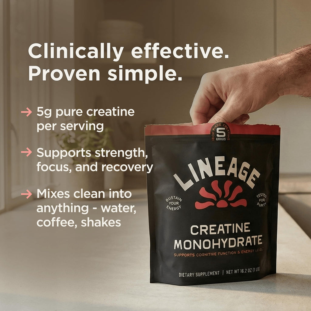 Lineage Provisions Micronized Creatine Monohydrate with Sea Salt - Micronized Creatine Powder for Training & Performance – No Artificial Ingredients – 90 Servings