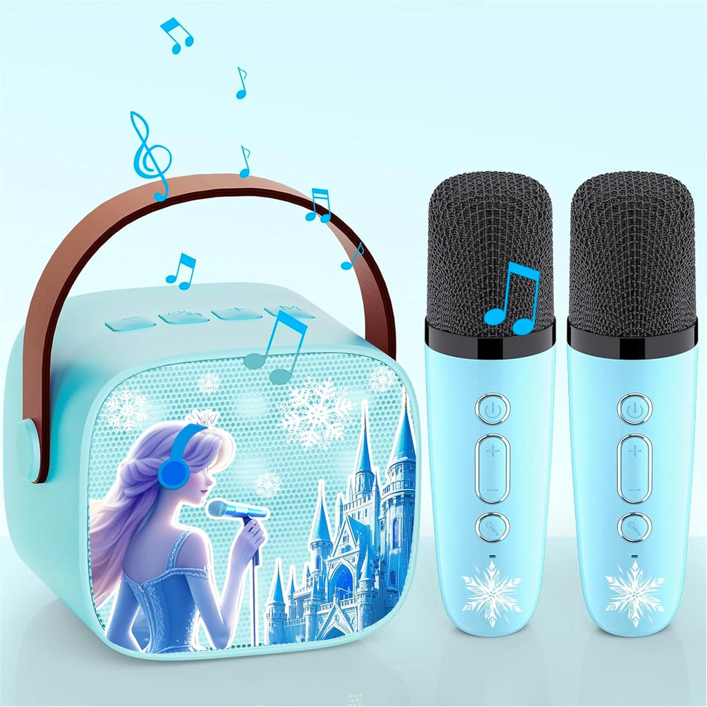 Frozen Toys for Girls Mini Karaoke Machine for Kids Princess Toys 3 4 5 6 7 8 9 10 Year Old Girl Birthday Gifts Kids Toys Toddler Wireless Microphones