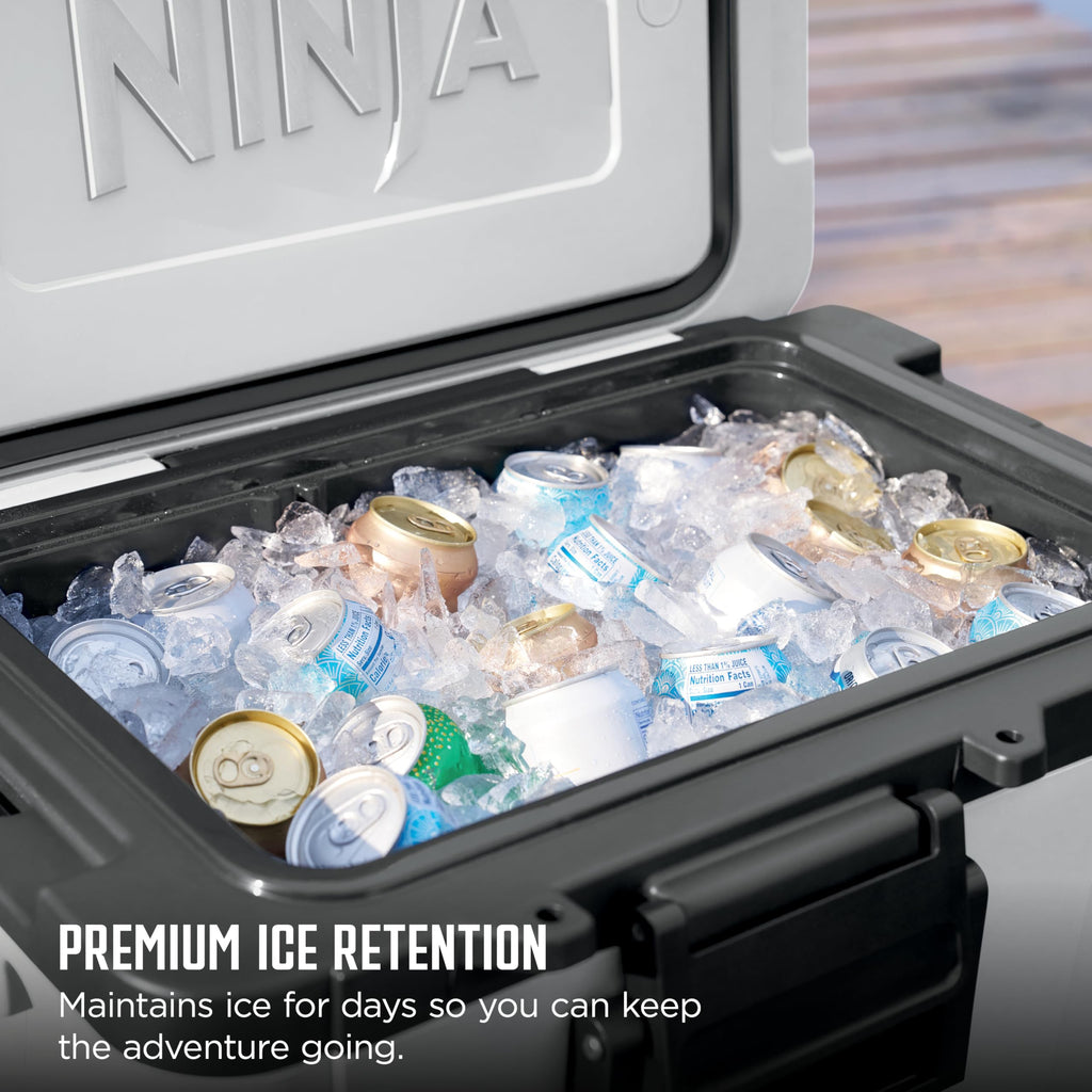 Ninja FrostVault | 65qt Wheeled Cooler with Cold Dry Zone | Integrated Fridge-Temp Dry Storage Drawer | Premium Heavy-Duty Insulated Cooler | Keeps Ice for Days | Charcoal Gray | FB265CG