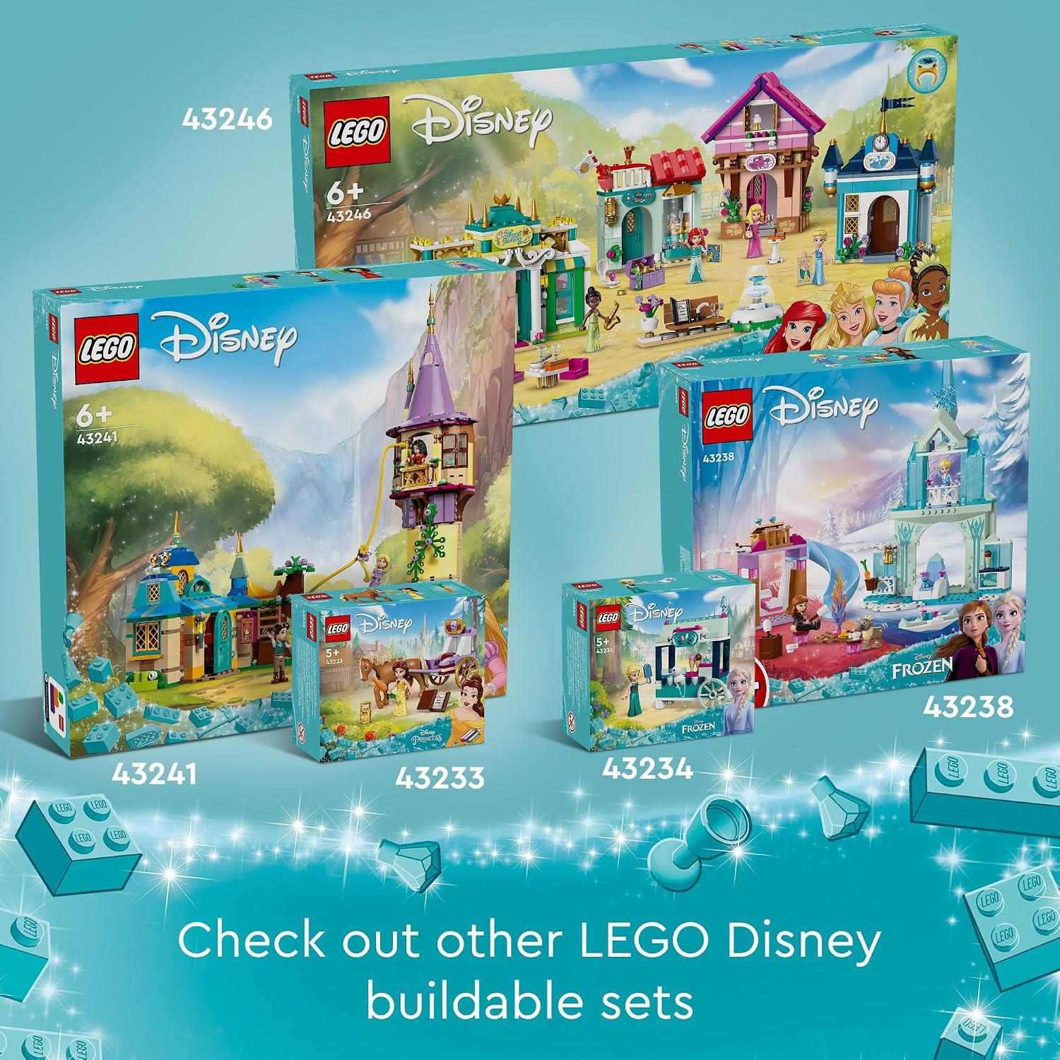 LEGO Disney Frozen Elsa’s Frozen Princess Castle Building Toys Set - Frozen Toys for Kids, Girls & Boys, Ages 4+ - Birthday Gift Idea - 43238