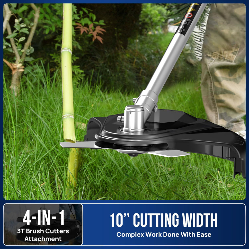 Wild Badger Power 20V Weed Wacker, Leaf Blower, Wheeled Edger Kit Electric with 2 * 2Ah Battery & Charger, String Trimmer, Lightweight, Adjustable Telescopic Shaft, Fast-Charging