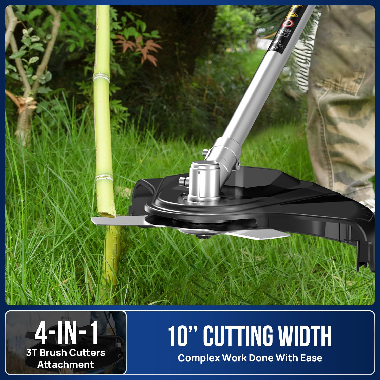 Wild Badger Power 20V Weed Wacker, Leaf Blower, Wheeled Edger Kit Electric with 2 * 2Ah Battery & Charger, String Trimmer, Lightweight, Adjustable Telescopic Shaft, Fast-Charging