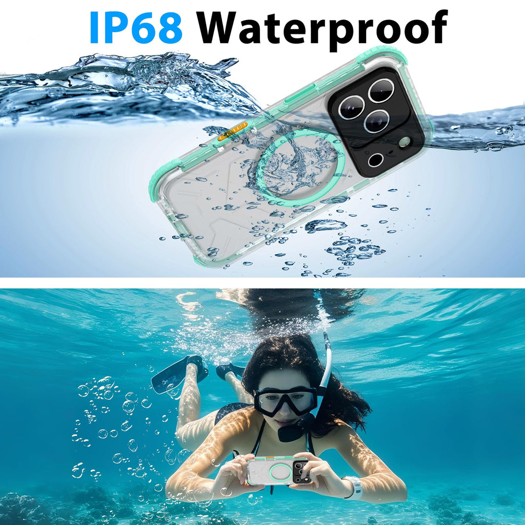 iPhone 13 Pro Case, Waterproof & Shockproof Phone Case, Full Protection, IP68, 6.1 Inch, Black
