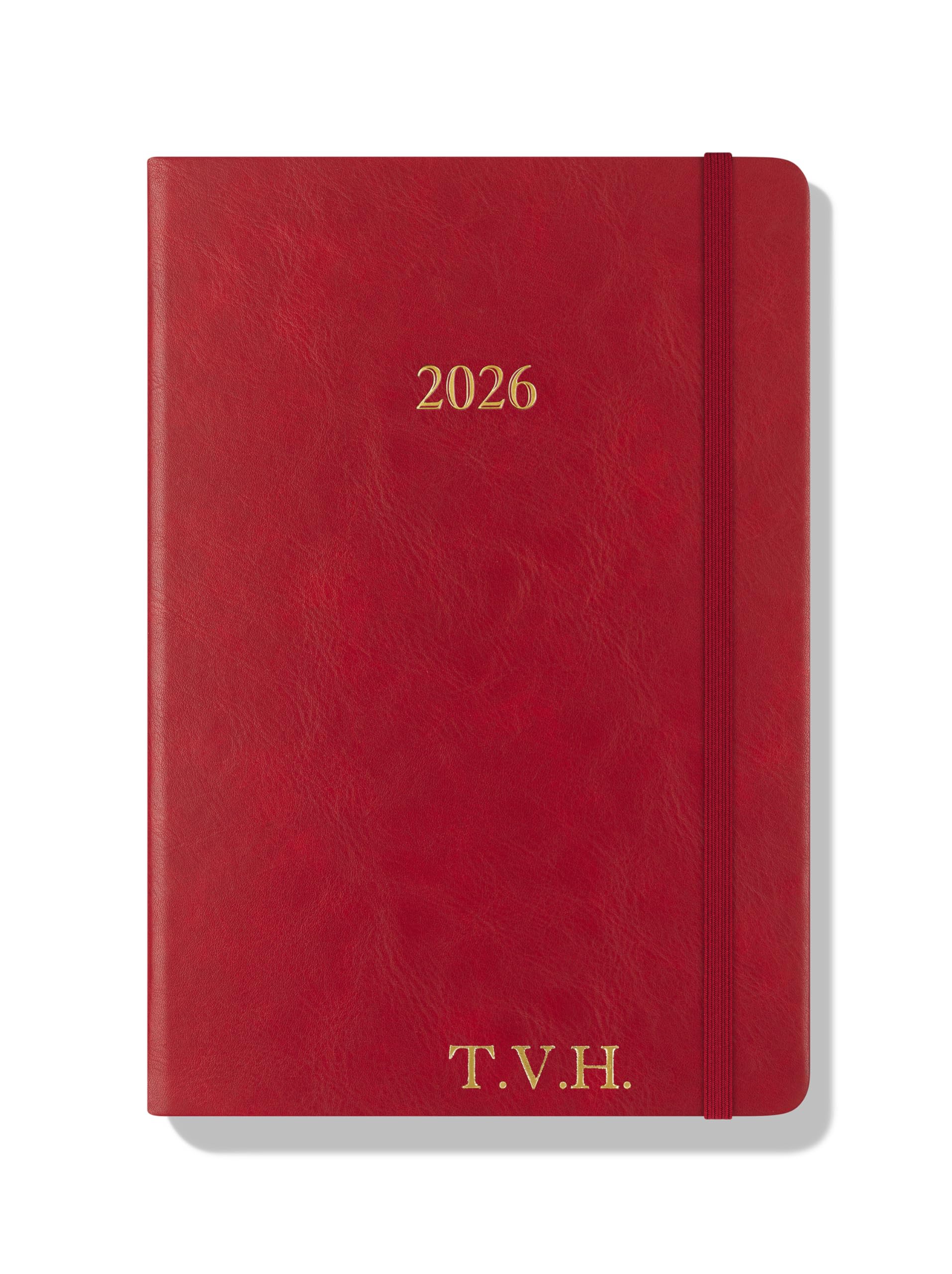 Wykeham's Executive 2026 Daily Journal Planner – US Public Holidays & Format – Customization Available (Brown, 6" x 4.5")