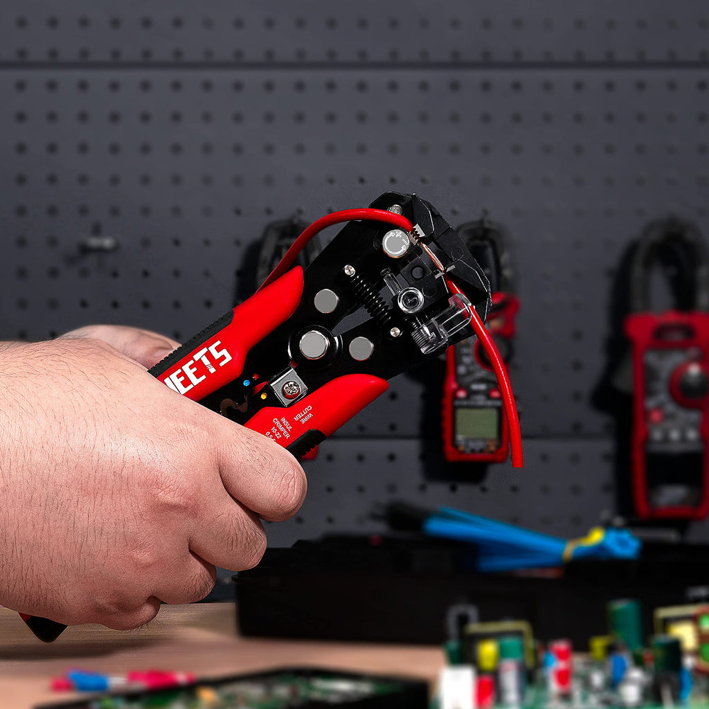 KAIWEETS Self Adjusting Wire Stripper - 3 in 1 Heavy Duty Automatic Wire Stripping Tool | 10-24 AWG Wire Cutter for Electrical Cable Cutting, Crimping Tool